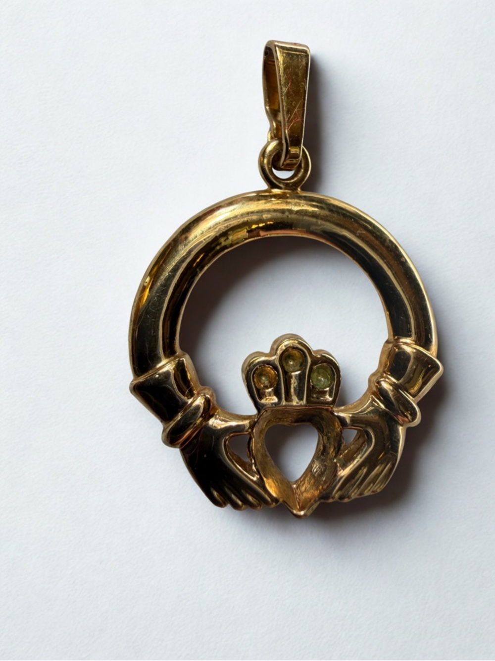Gold-tone Claddagh Pendant
